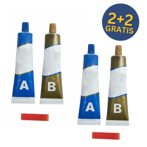 GlueStar, dviejų komponentų klijai šaltam suvirinimui ir paprastiems remontams (2 tūbelės) (1+1 NEMOKAMAI )