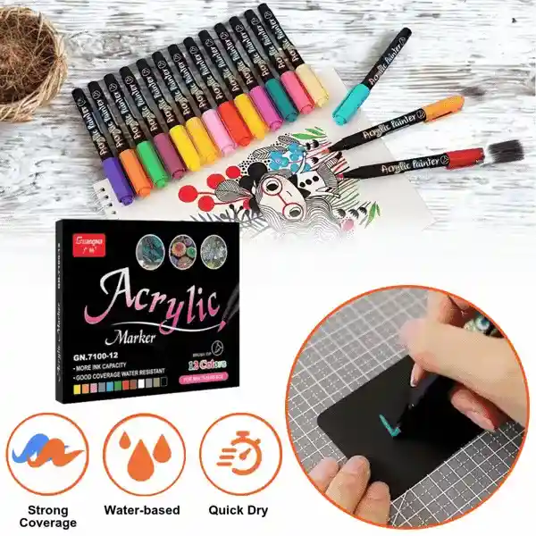 PaintAcrylic, akriliniai markeriai (12 vienetų)