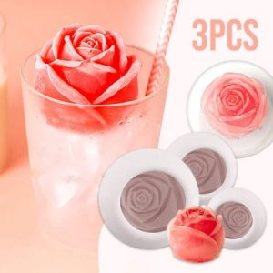 Silikoniniai ledo kubelių formelės (3 vnt.), ROSEICE