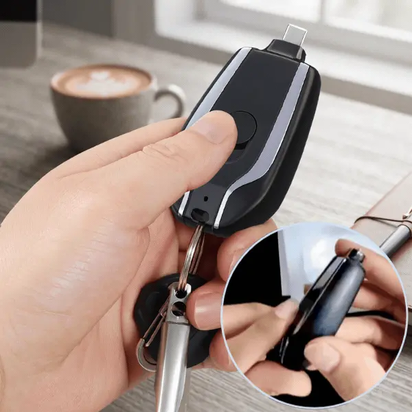Mini nešiojamas telefono įkroviklis, KeyCharger