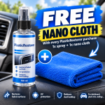 Automobilio plastiko atkūrimo rinkinys + NEMOKAMA nano šluostė, PlasticRestorer